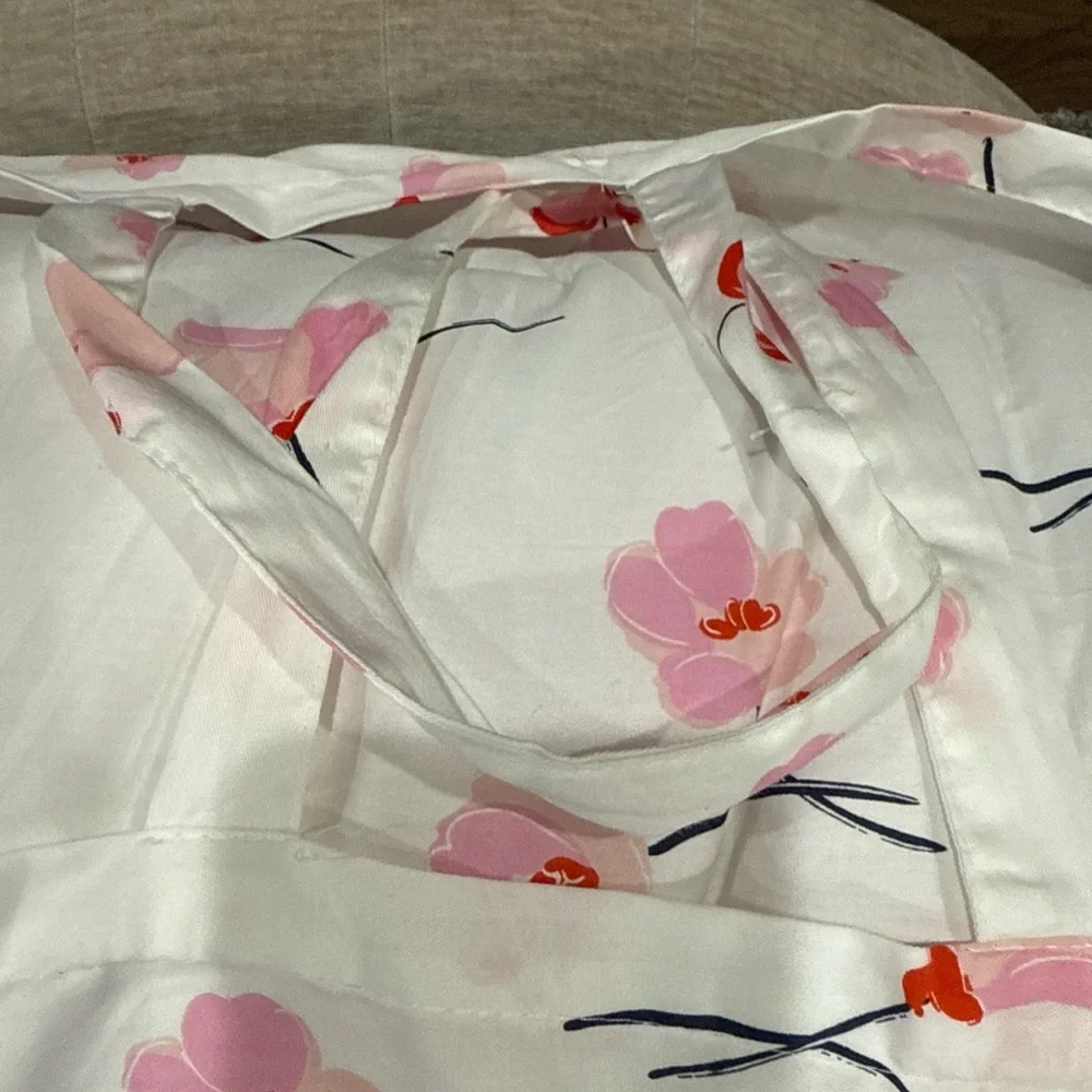 KATE SPADE Falling Poppies Pink Flowers Twin XL 68x92”Cotton 2 Pc Comforter Set